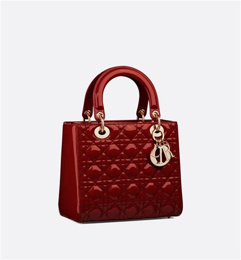 lady dior cal44550|Cherry Red Lady Dior Medium Lambskin Bag.